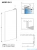 Radaway Modo SL Black II kabina Walk-in 95x200 prawa czarny mat/szkło przejrzyste 10319095-54-01R